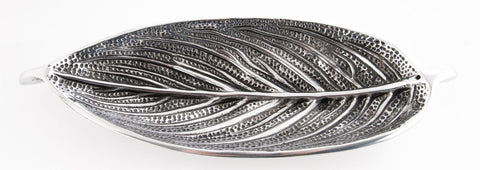 Räucherstäbchenhalter Blatt aus Weißmetall ca. 25 cm – Ansicht 3