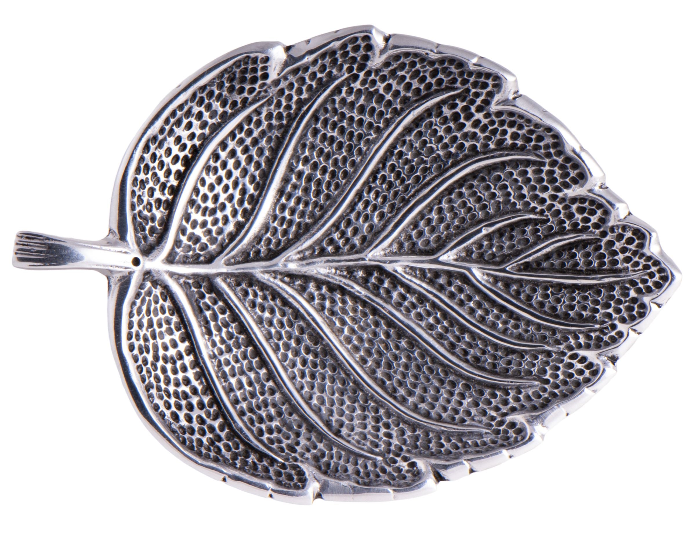 Stäbchenhalter Blatt Weißmetall – Ansicht 2