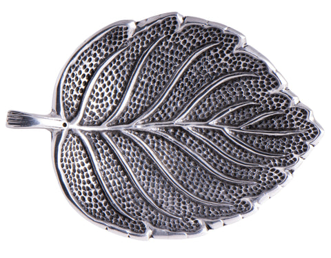 Stäbchenhalter Blatt Weißmetall – Ansicht 2