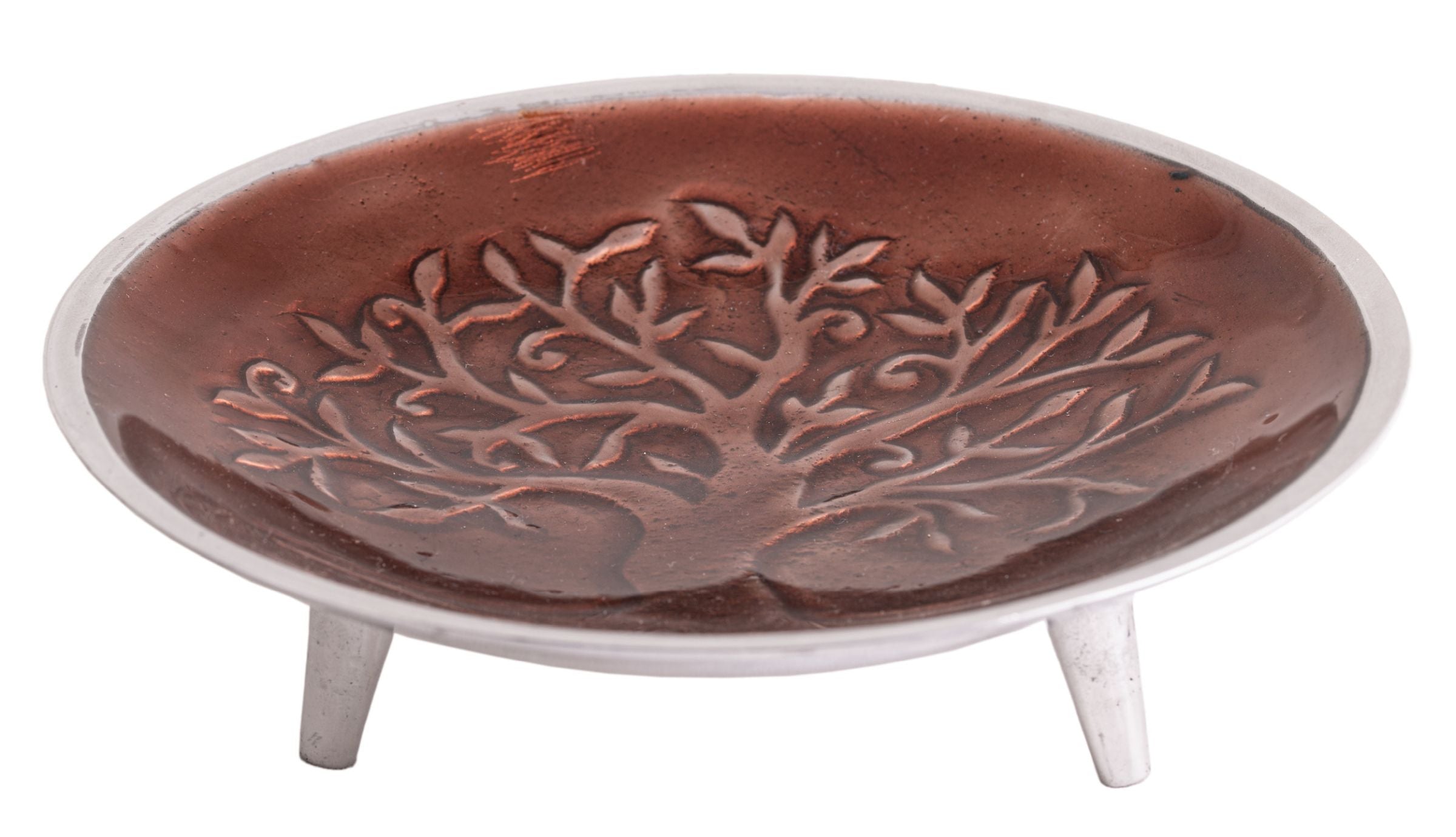 Schale dreibeinig Yggdrasil Aluminium, rotbraun – Seelenecho