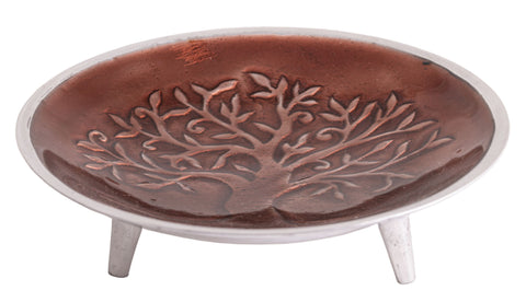Schale dreibeinig Yggdrasil Aluminium, rotbraun – Seelenecho