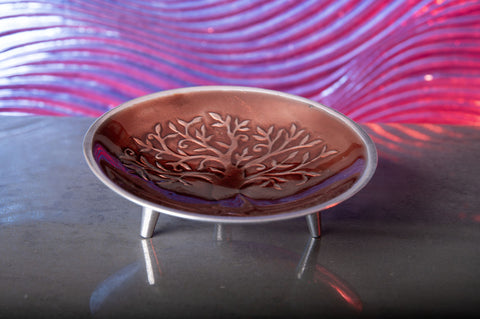 Schale dreibeinig Yggdrasil Aluminium, rotbraun – Ansicht 2