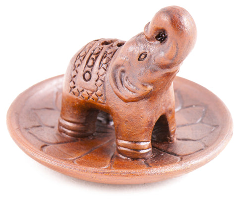 Räucherhalter Elefant auf Lotusblume Ø ca. 8 cm – Seelenecho