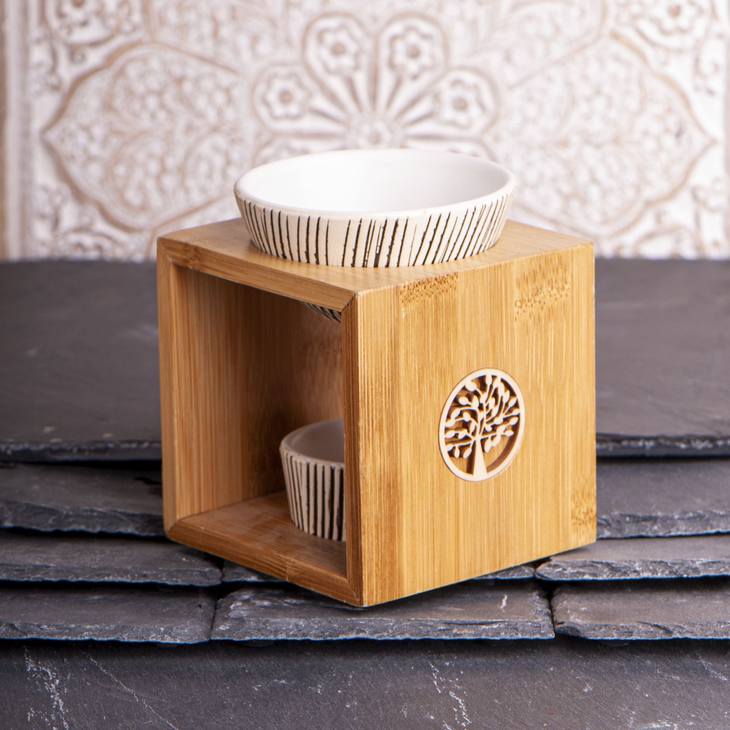 Aromalampe Yggdrasil Bambus/Keramik – Ansicht 2