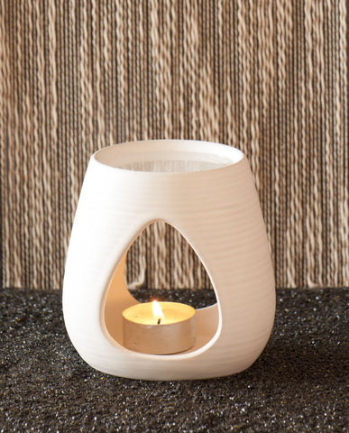 Aromalampe weiß Keramik – Ansicht 2