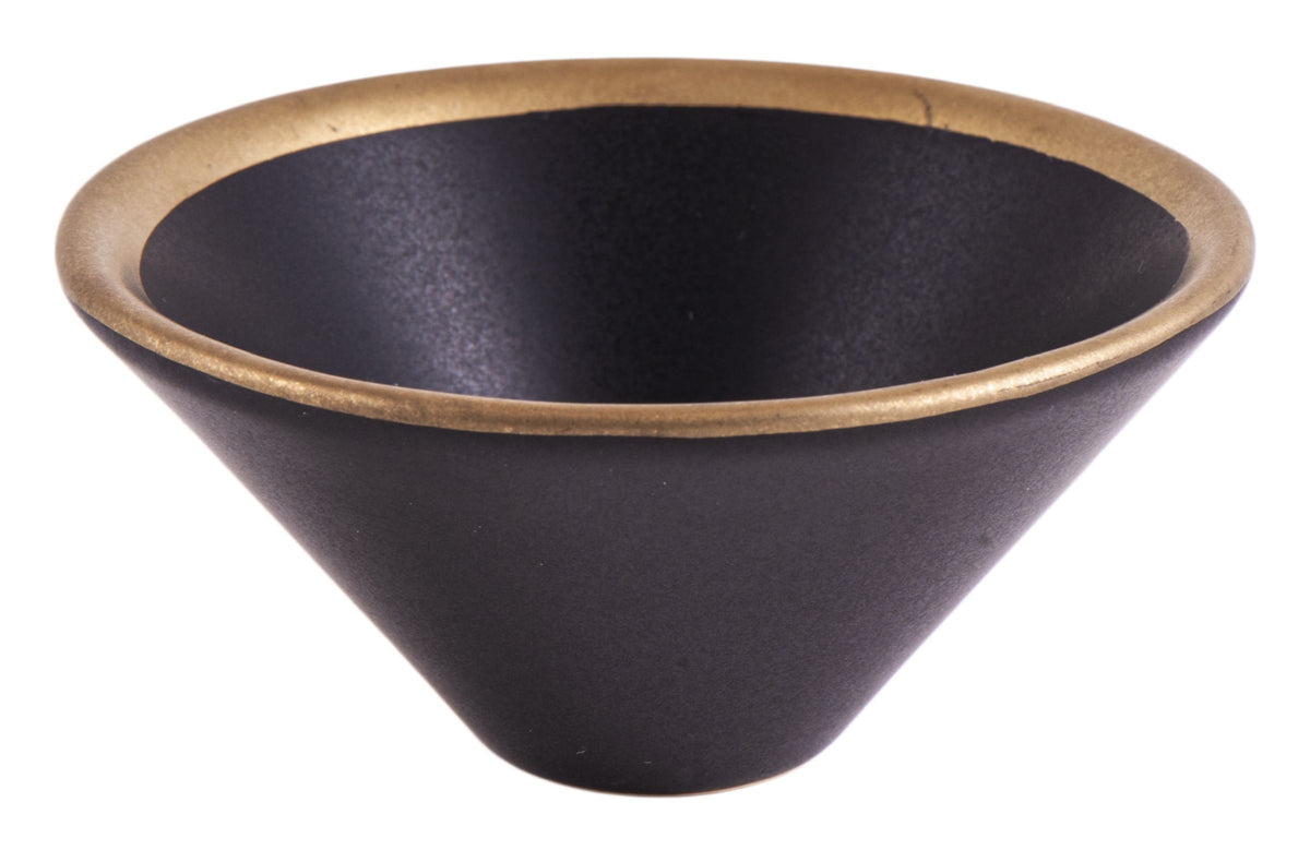 Räucherschale schwarz/gold Keramik – Seelenecho