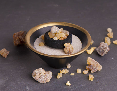 Räucherschale schwarz/gold Keramik – Ansicht 2