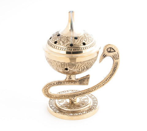 Schwan - Räuchergefäß - ca. 12 cm hoch Messing – Seelenecho