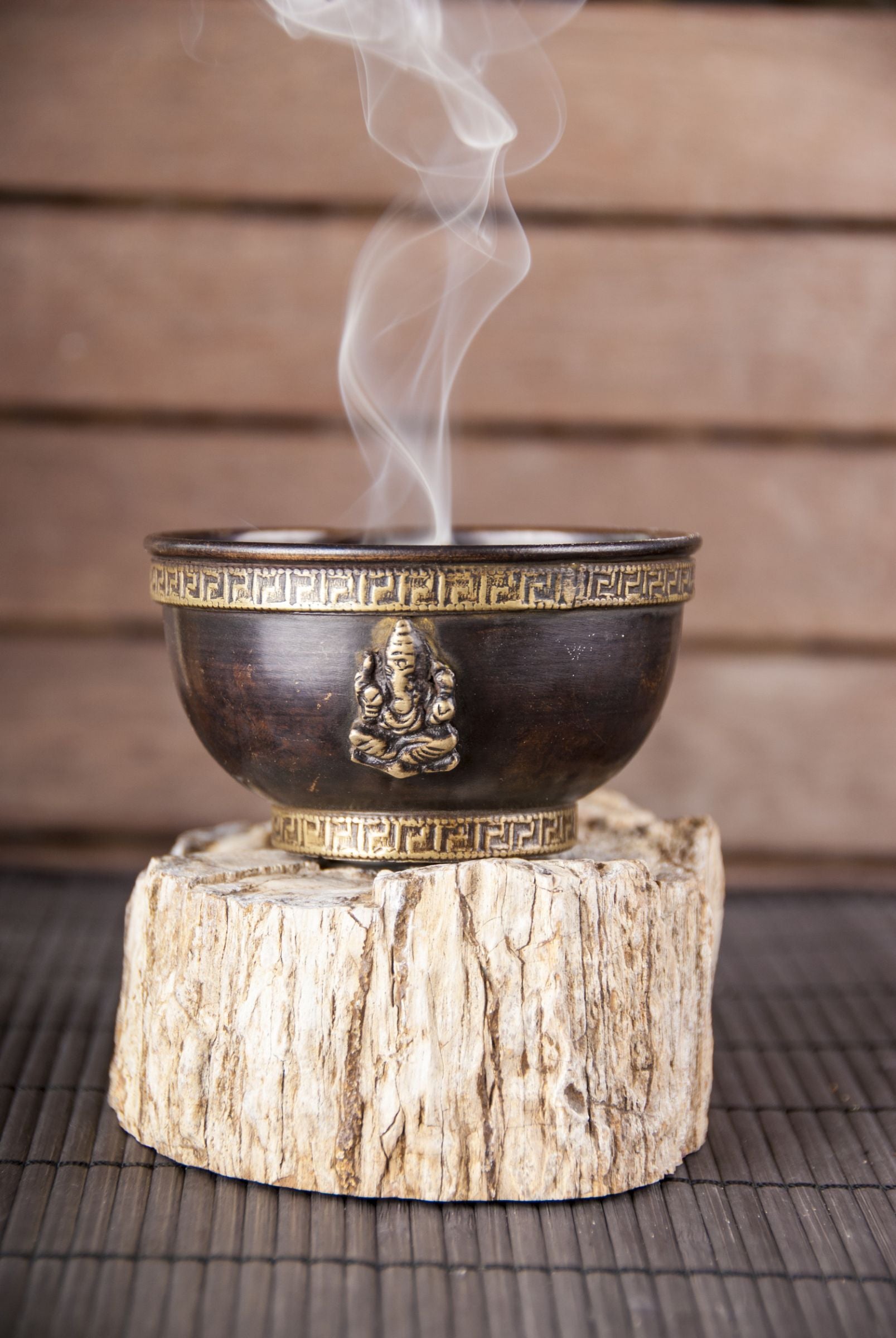 Ganesha Räucherschale aus Kupfer, antik Style – Seelenecho