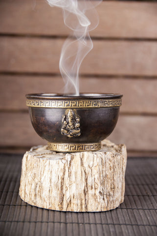 Ganesha Räucherschale aus Kupfer, antik Style – Seelenecho