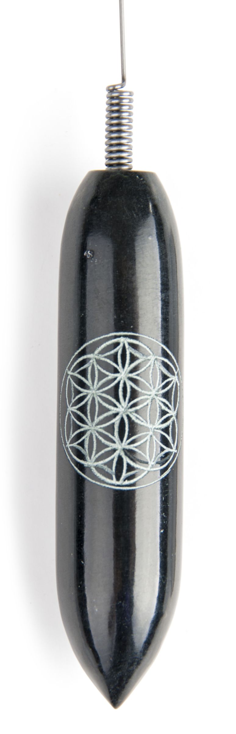 Tensor aus schwarzem Speckstein m. Lebensblume ca. 29,5 cm – Ansicht 2