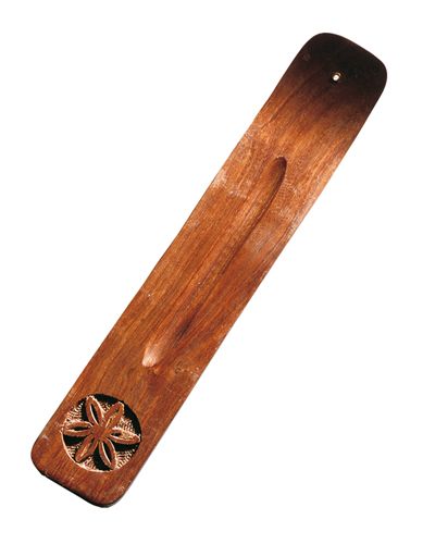 Holzhalter eingravierte Blume – Seelenecho