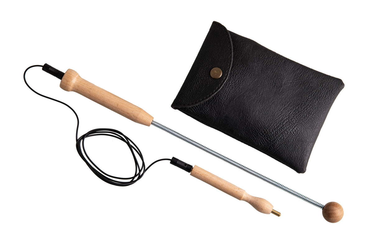 Reisetensor mit Taster in Etui Tasche Kunstleder schwarz – Seelenecho