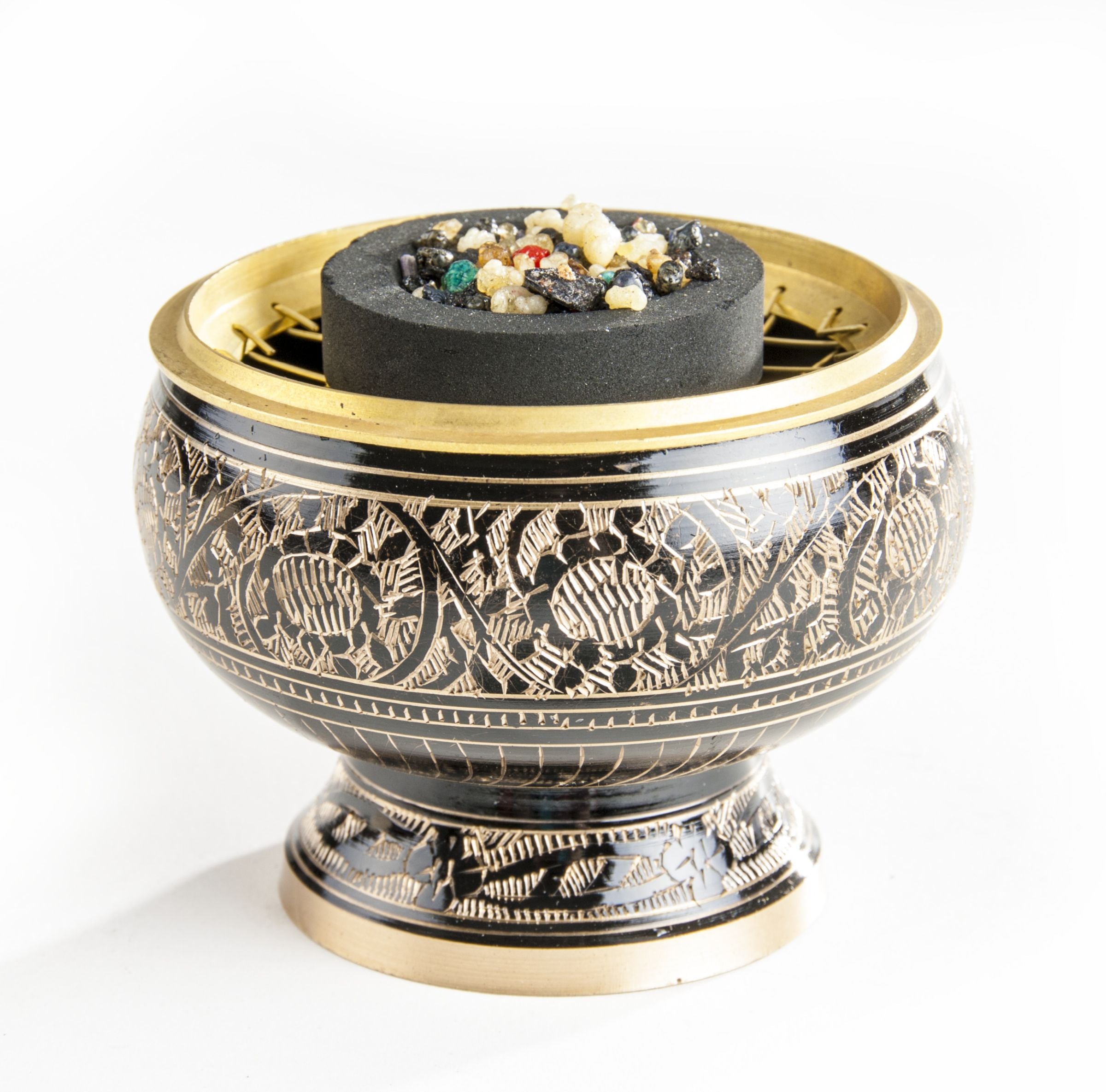 Netzräuchergefäß schwarz / gold Ø ca. 9,5 cm – Ansicht 2