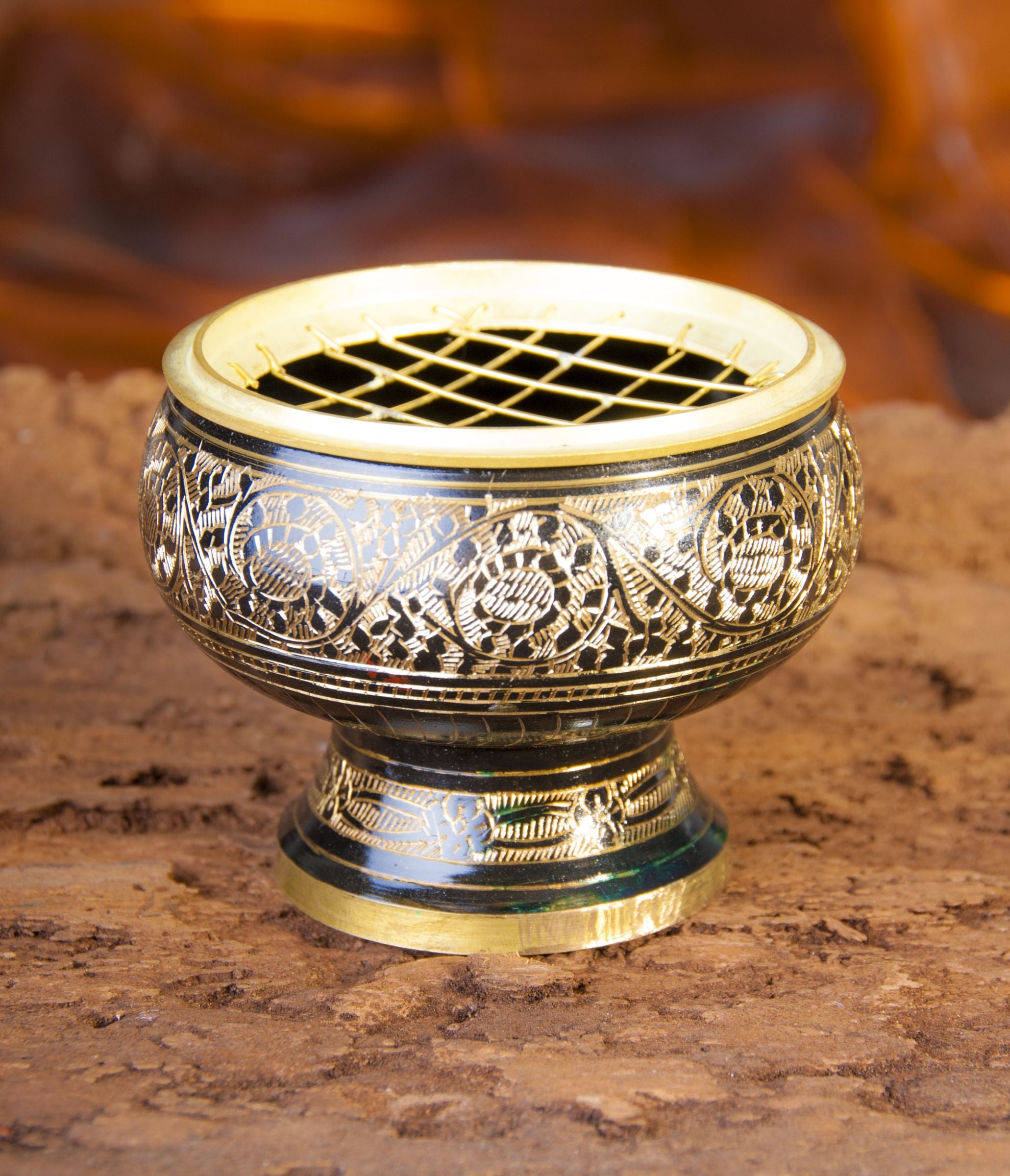 Netzräuchergefäß schwarz / gold Ø ca. 9,5 cm – Ansicht 3