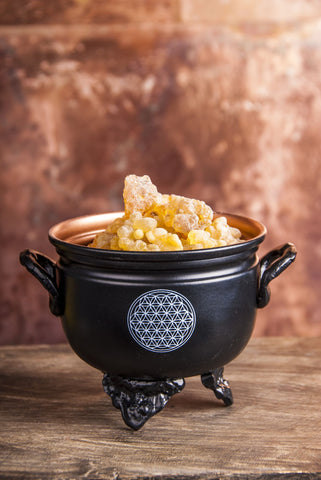 Räuchergefäß Caldron Blume des Lebens Eisen mit Gusshenkel – Ansicht 2