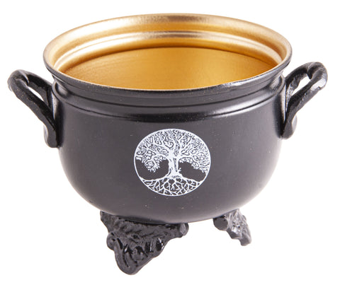 Räuchergefäß Caldron Lebensbaum Eisen mit Gusshenkel – Seelenecho