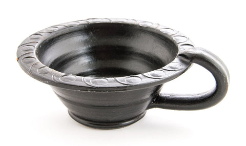 Makal schwarz - Räuchergefäß aus Ton ca. 13 cm Durchmesser – Seelenecho