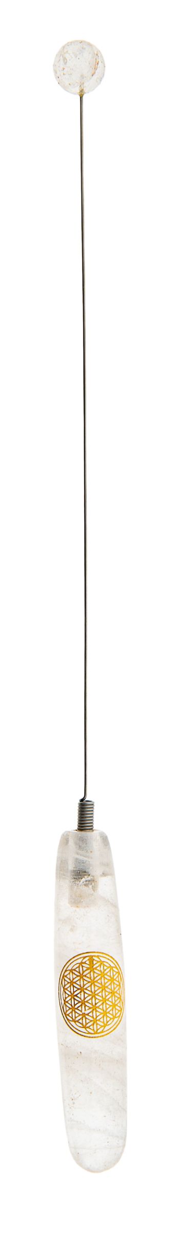 Edelstein Tensor Bergkristall mit Blume des Lebens – Seelenecho