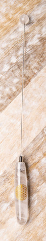 Edelstein Tensor Bergkristall mit Blume des Lebens – Ansicht 2