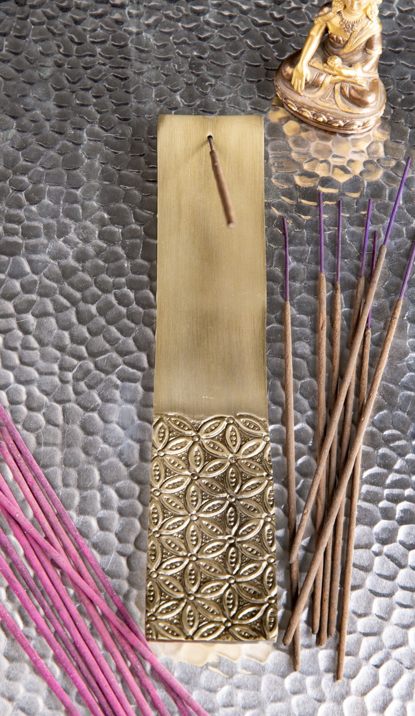 Blume des Lebens Halter Bronze Weißmetall, bronze platiniert – Ansicht 2