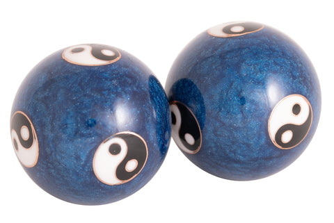 Klangkugeln 35mm Yin Yang blau – Seelenecho