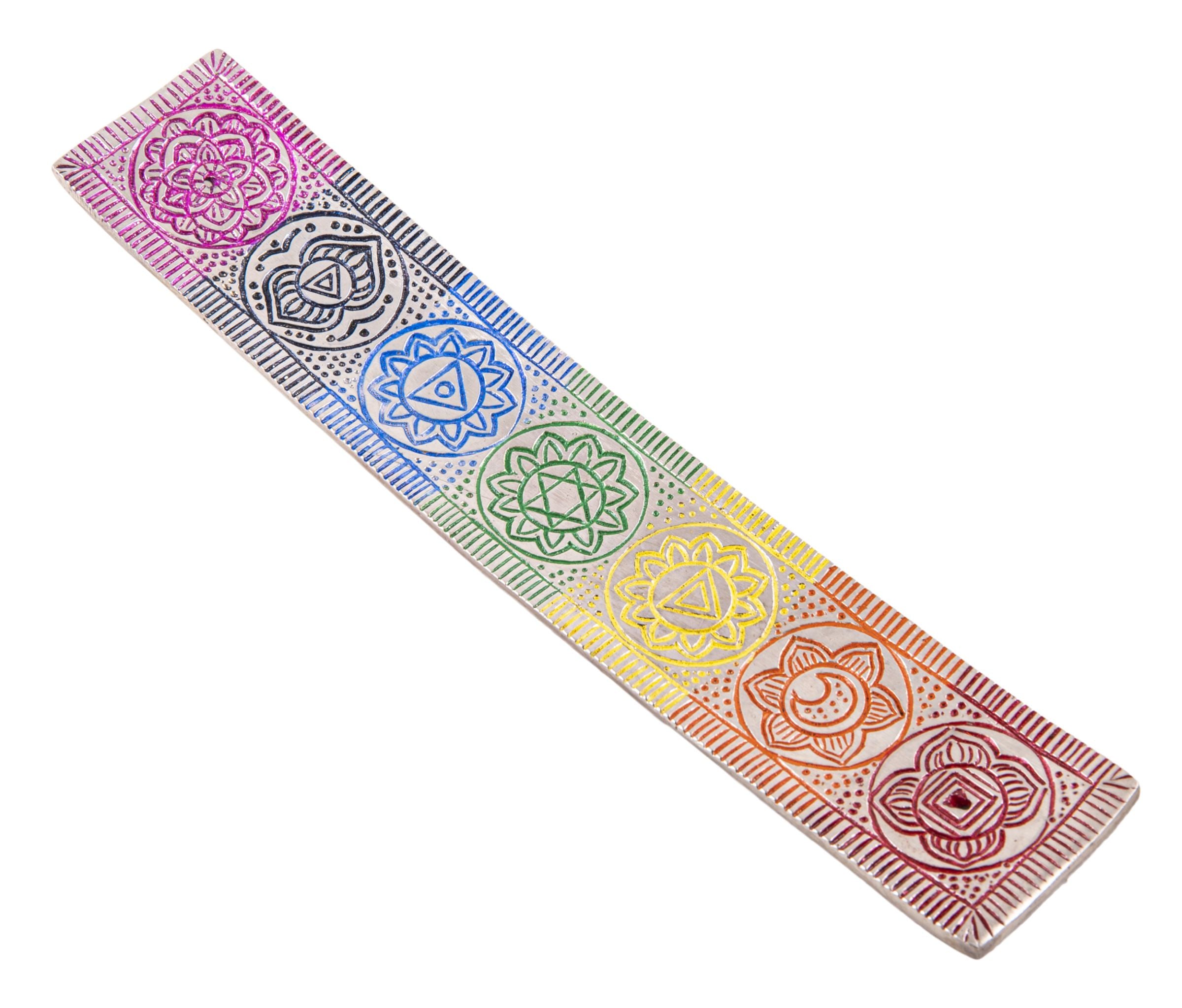 Chakra Stäbchenhalter Weißmetall – Seelenecho