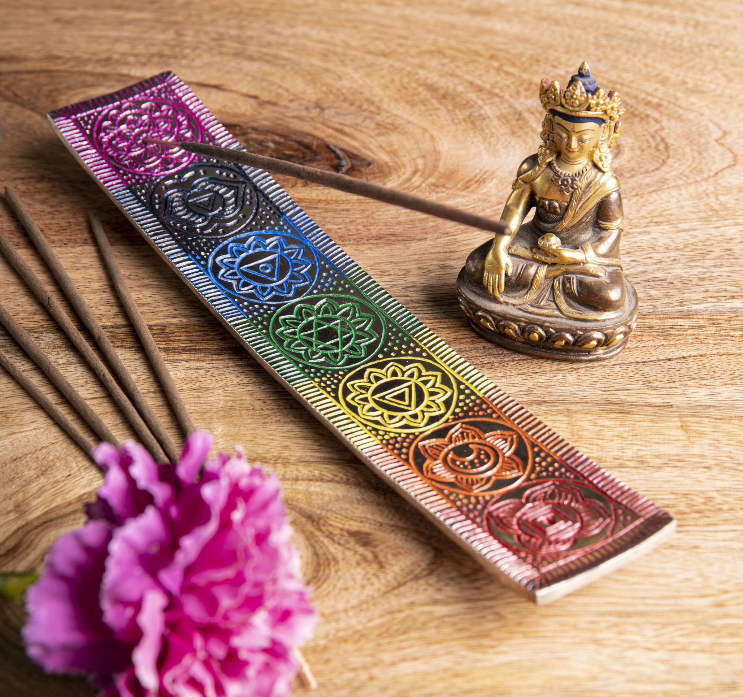Chakra Stäbchenhalter Weißmetall – Ansicht 2