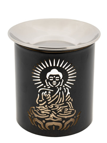 Räuchergefäß Buddha mit Edelstahlschüsselchen.Eisen – Seelenecho