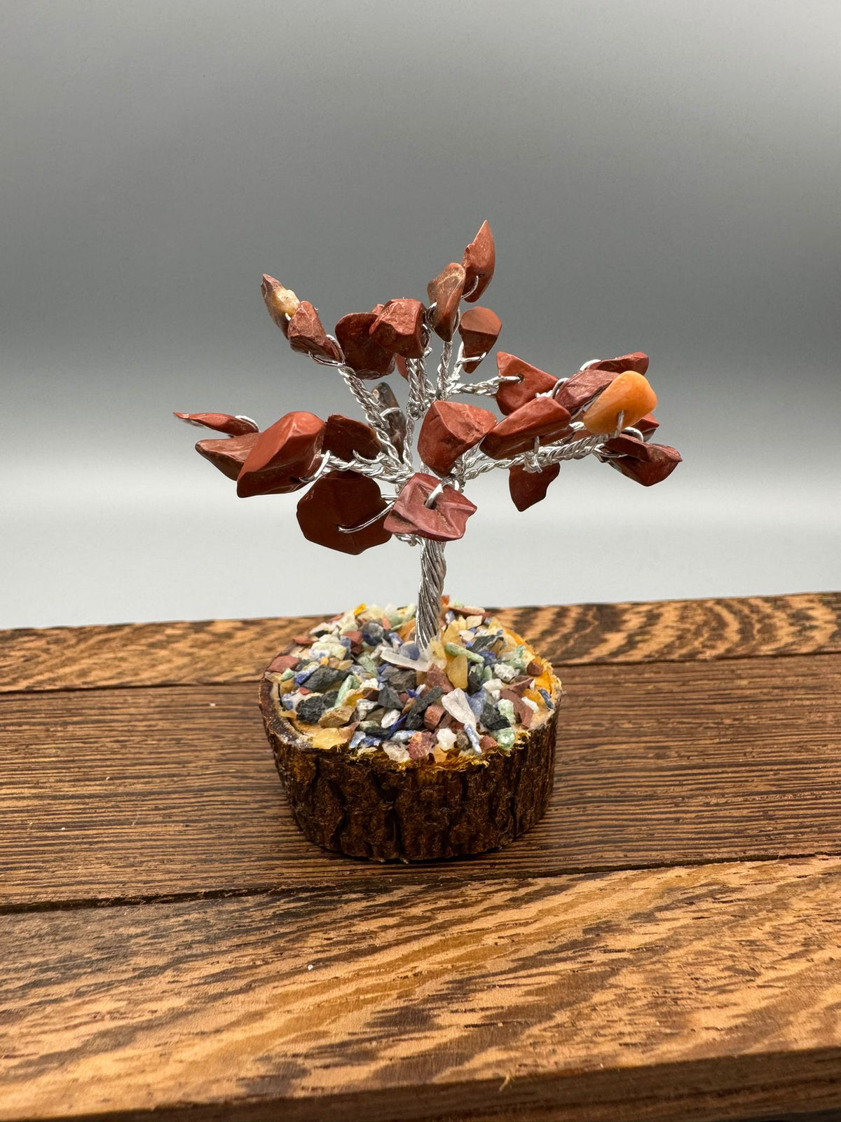 Handgefertigter Heilsteinbaum – dekorativer Edelsteinbaum aus Natursteinen ca. 6cm