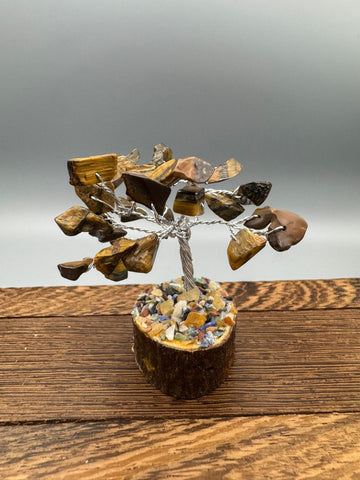 Handgefertigter Heilsteinbaum – dekorativer Edelsteinbaum aus Natursteinen ca. 6cm