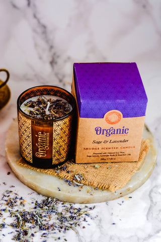 Organic Sojawachskerze Salbei und Lavendel – Ansicht 2