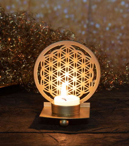 Lichtobjekt Blume des Lebens gold – Ansicht 2