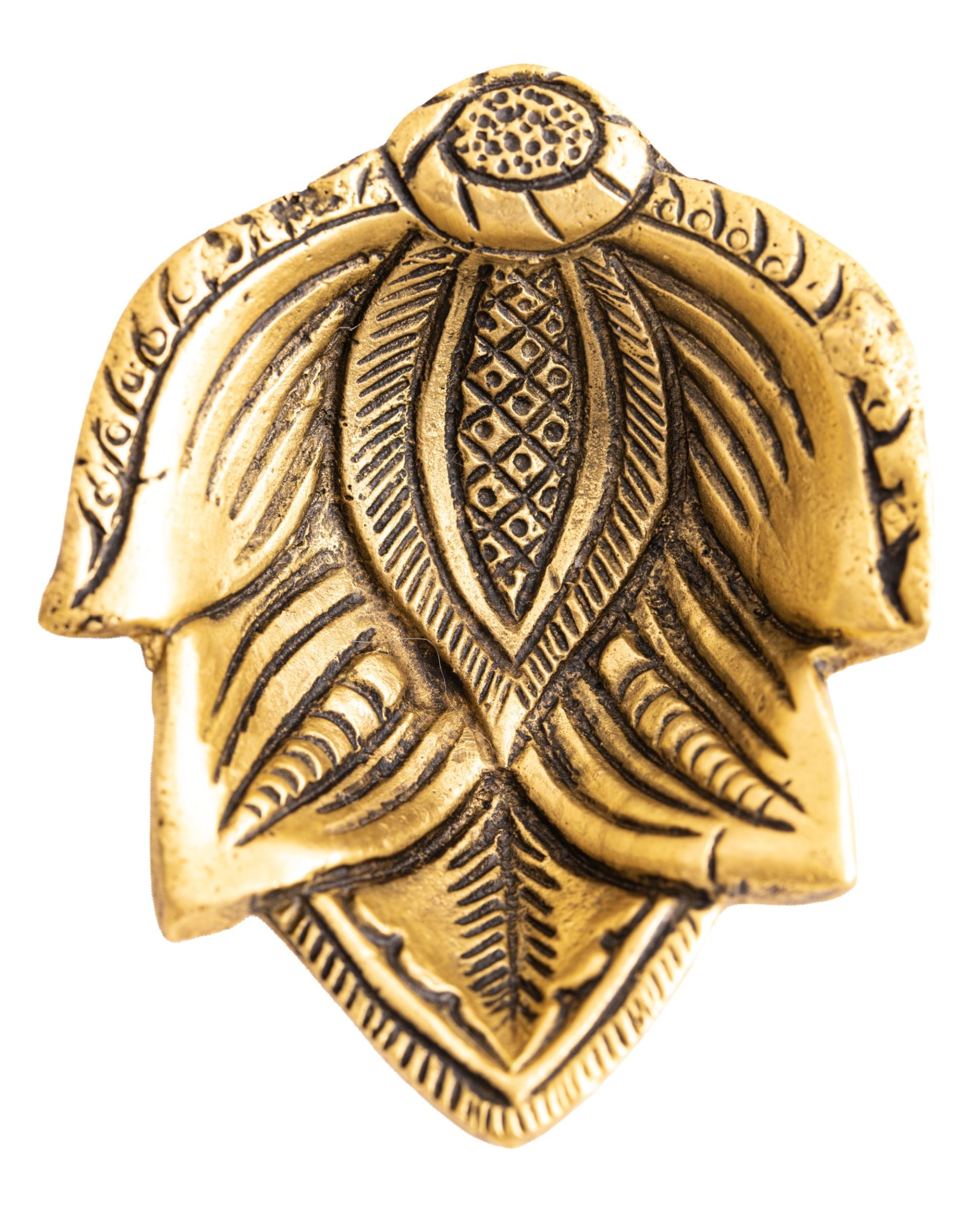 Gheelampe Blatt schweres Messing – Ansicht 2