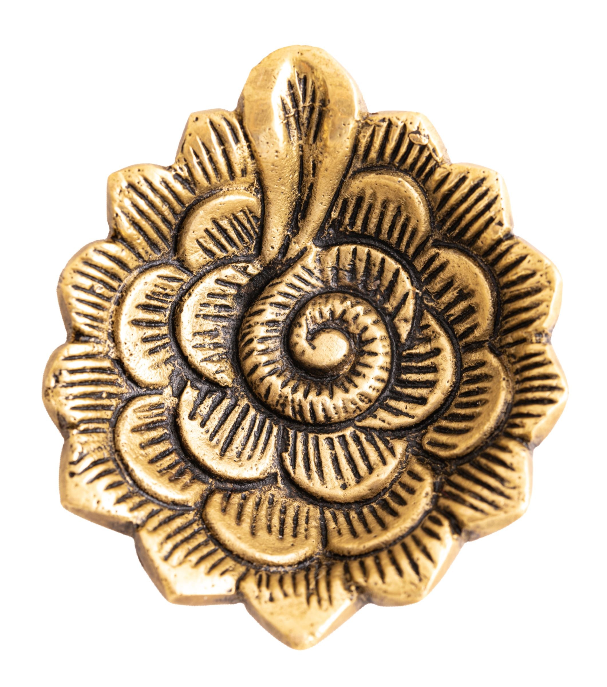 Gheelampe Lotus schweres Messing – Ansicht 2