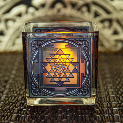 Teelichtglas Shri Yantra – Ansicht 3