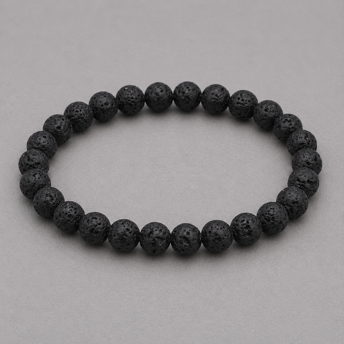 Lava schwarz Armband 8 mm – Erdung, Stärke & natürliche Balance