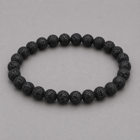 Lava schwarz Armband 8 mm – Erdung, Stärke & natürliche Balance