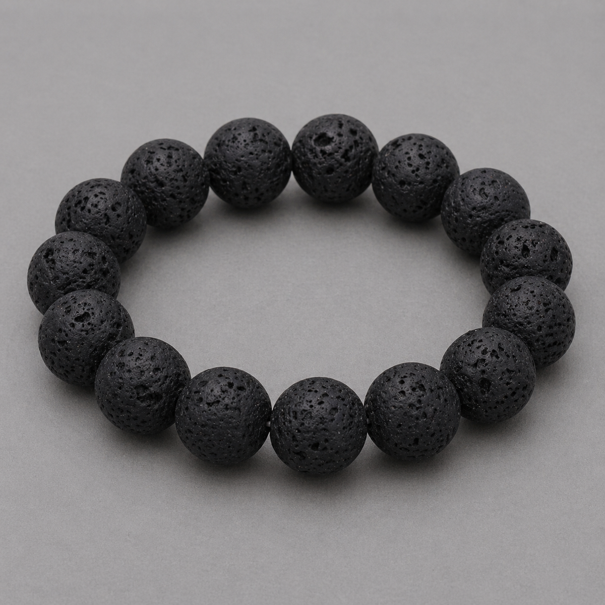 Lava schwarz Armband 14 mm – Erdung, Stärke & kraftvolle Natürlichkeit