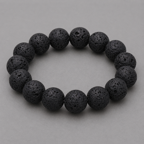 Lava schwarz Armband 14 mm – Erdung, Stärke & kraftvolle Natürlichkeit