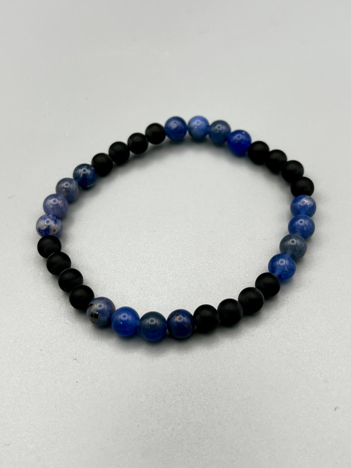 Onyx · Sodalith Armband – 6 mm Kugeln | Stabilität, Klarheit & innere Ruhe