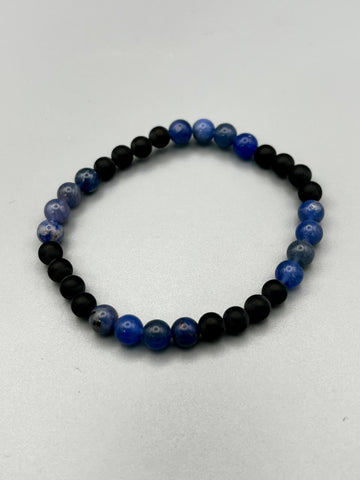Onyx · Sodalith Armband – 6 mm Kugeln | Stabilität, Klarheit & innere Ruhe