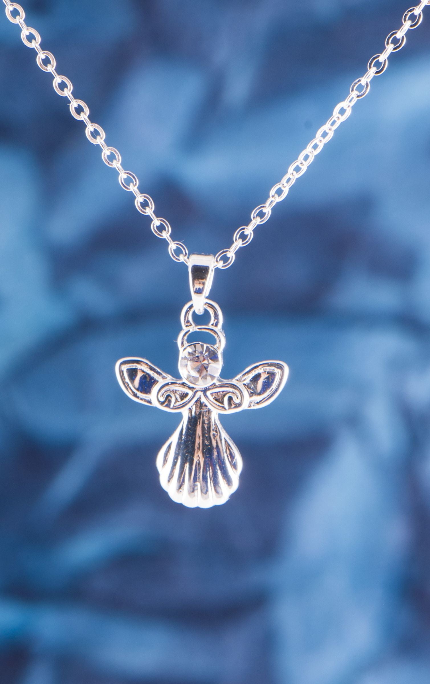 Schutzengel Anhänger m. 50cm Kette – Ansicht 2