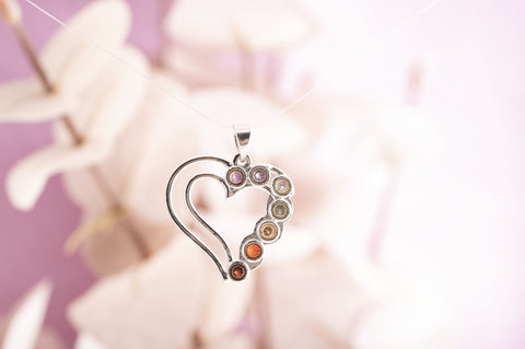 Chakra Herz Anhänger 925er Silber – Ansicht 2
