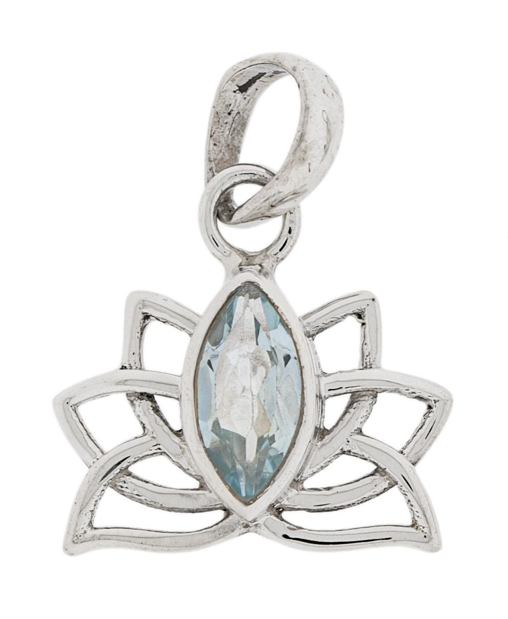 Lotus mit Topas Anhänger – Seelenecho