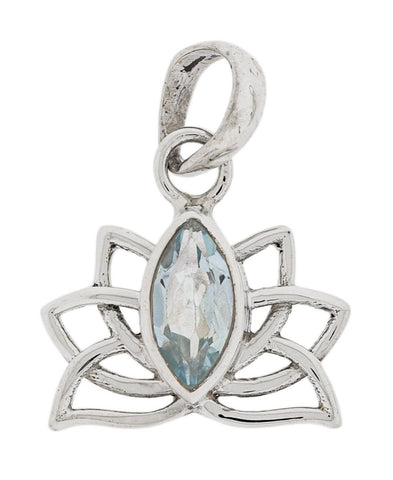 Lotus mit Topas Anhänger – Seelenecho