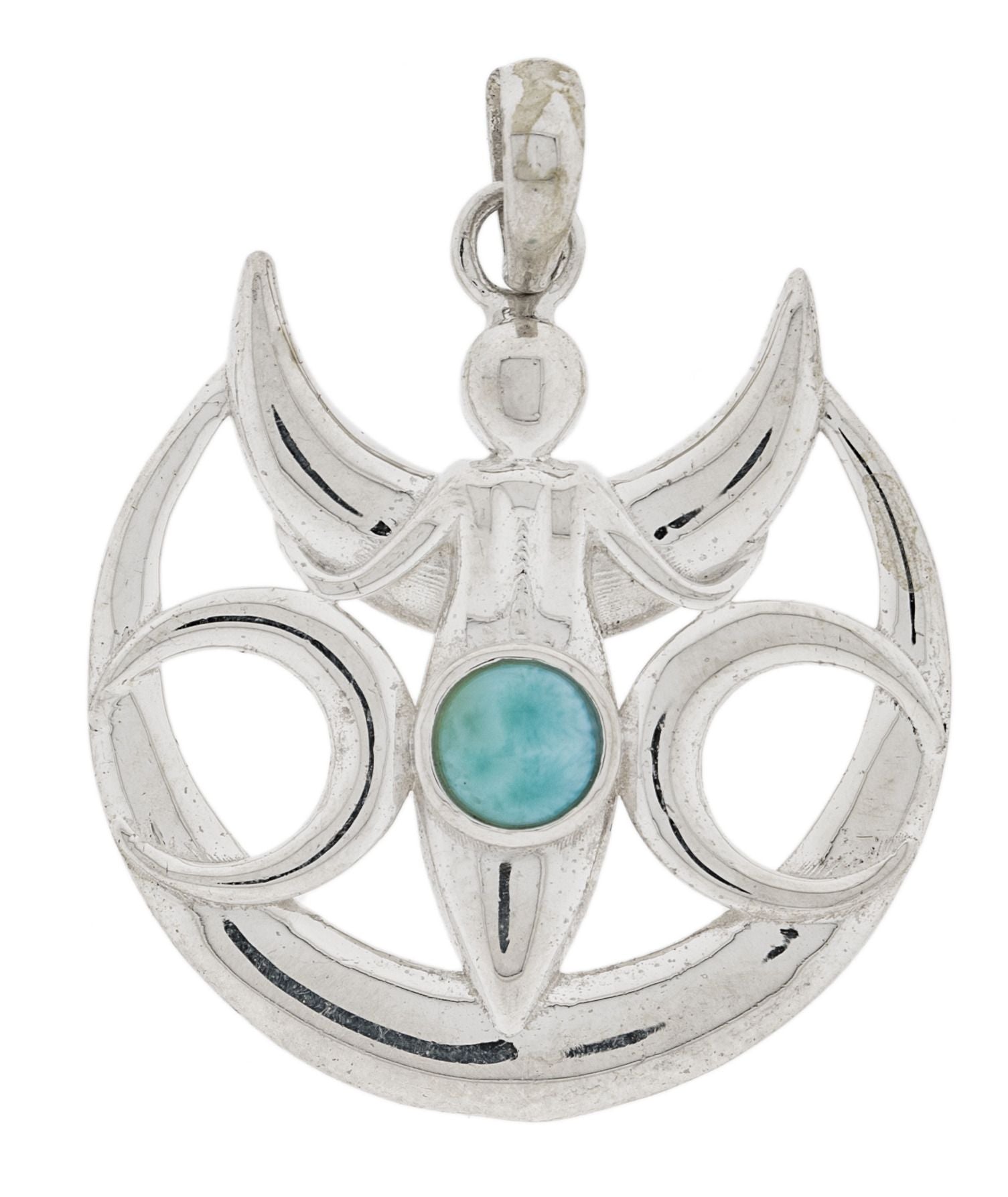 Dreifache Mondgöttin mit Larimar – Seelenecho