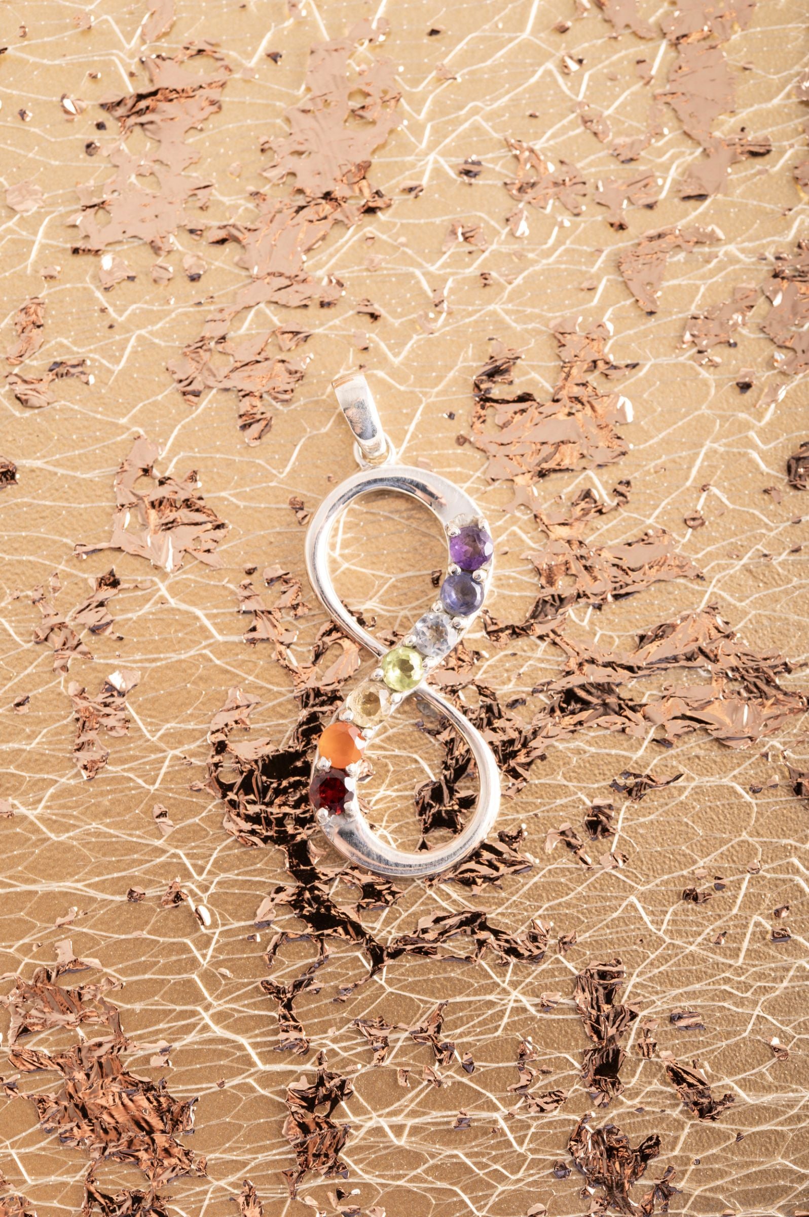 Lemniskate 7 Chakra Anhänger – Ansicht 2