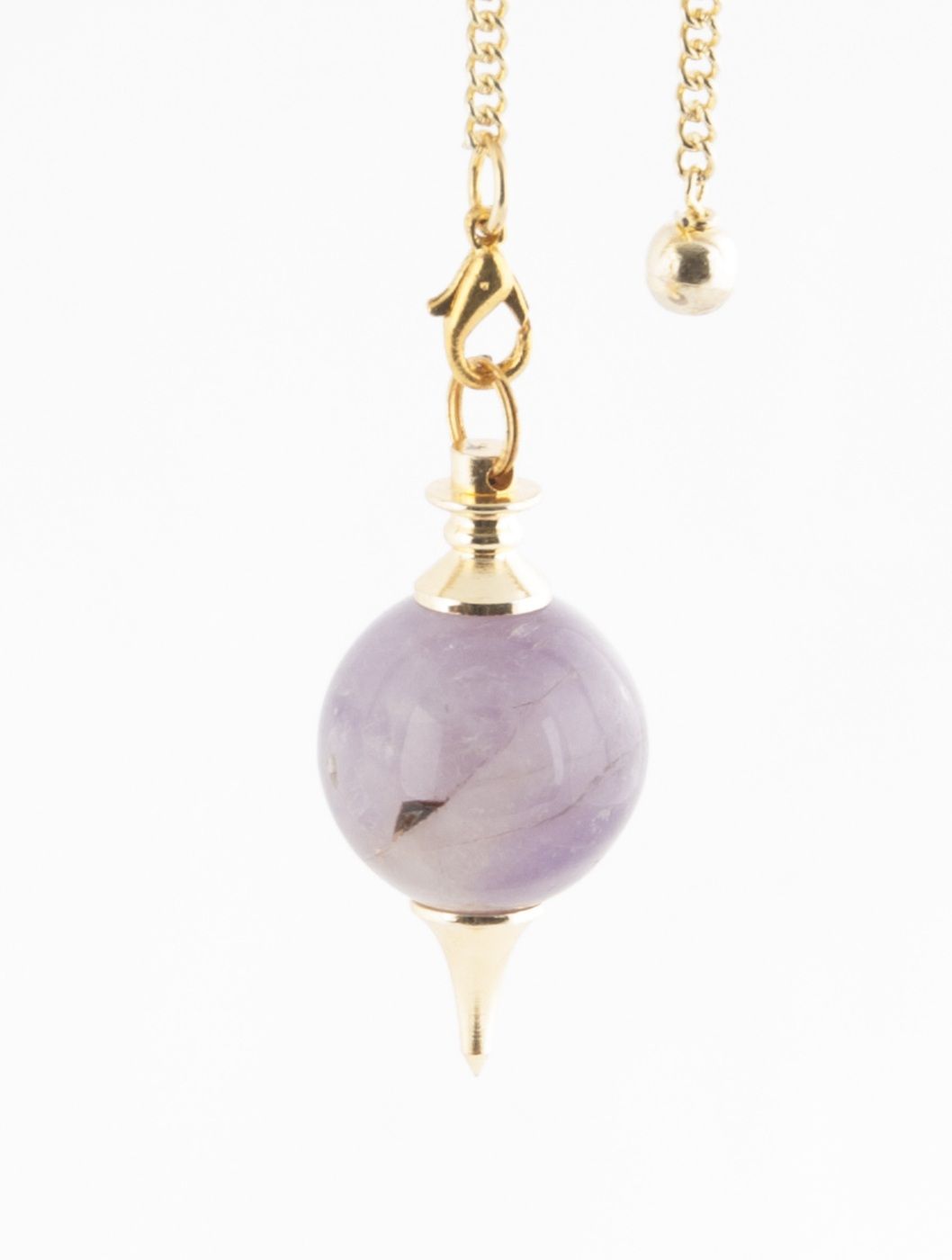 Pendel, Messing mit Amethyst-Kugel – Seelenecho