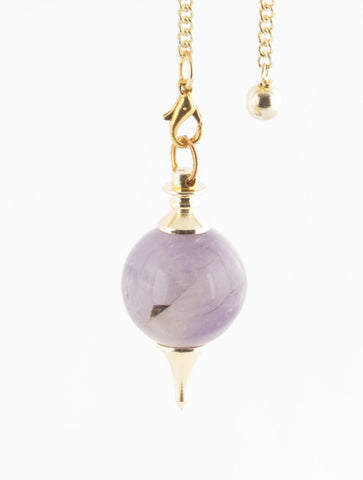 Pendel, Messing mit Amethyst-Kugel – Seelenecho
